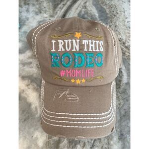 Baseball Cap Tan Monogrammed I Run This Rodeo #Mom Life #mothers day